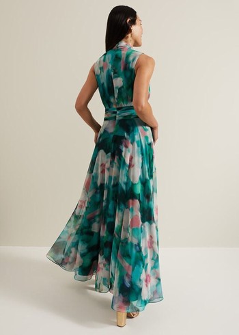 Phase Eight Lucinda Chiffon Print Dress Multicolor USA | 6982510-GN